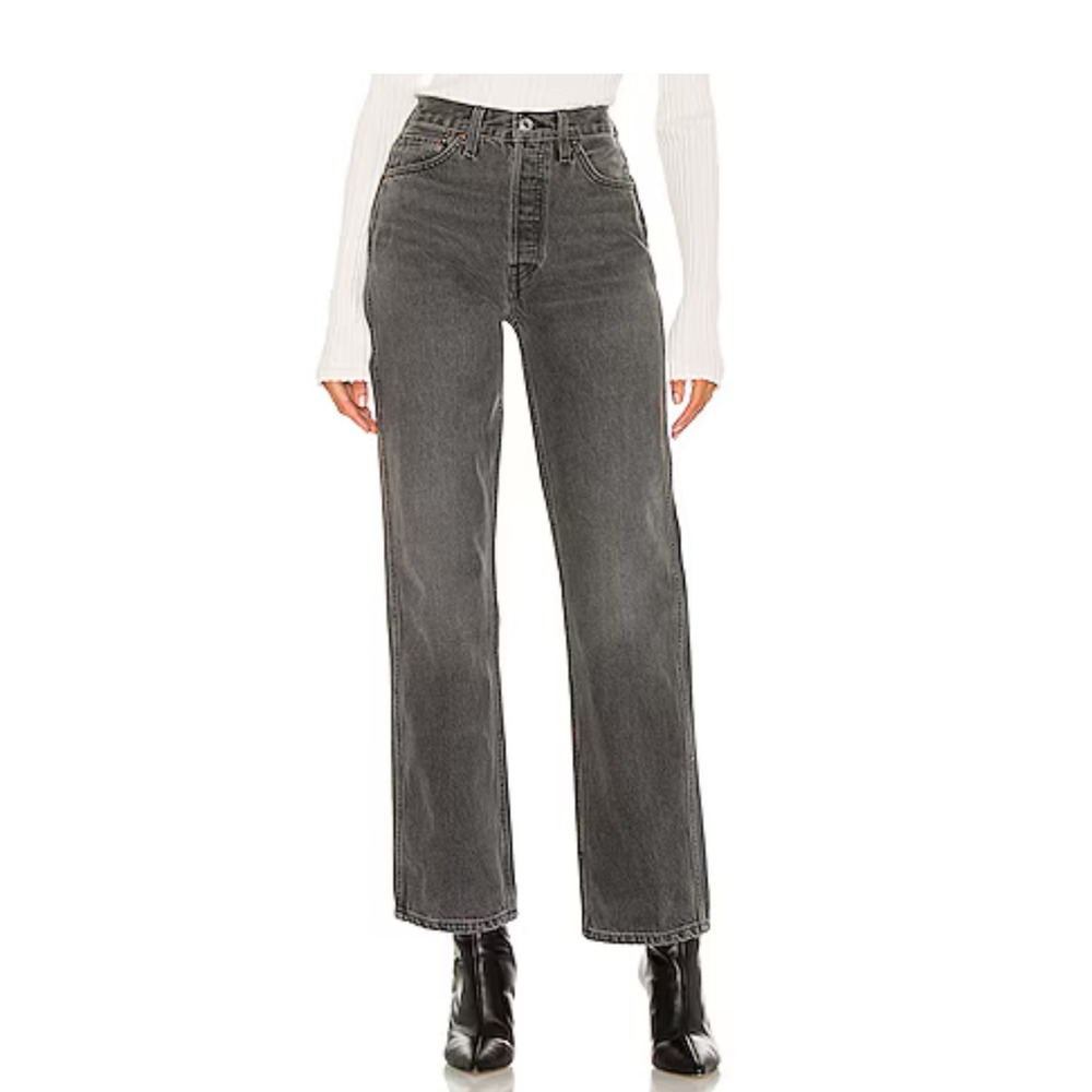 RE/DONE Jeans Women's 30 90s High Rise‎ Loose Vintage Ash Grey Denim
